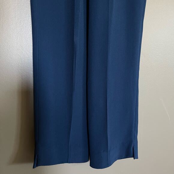 Saloni Bernadette Jumpsuit in Navy Blue Size 2 Sheer Embroidered Dot Chic Sexy - Picture 15 of 16